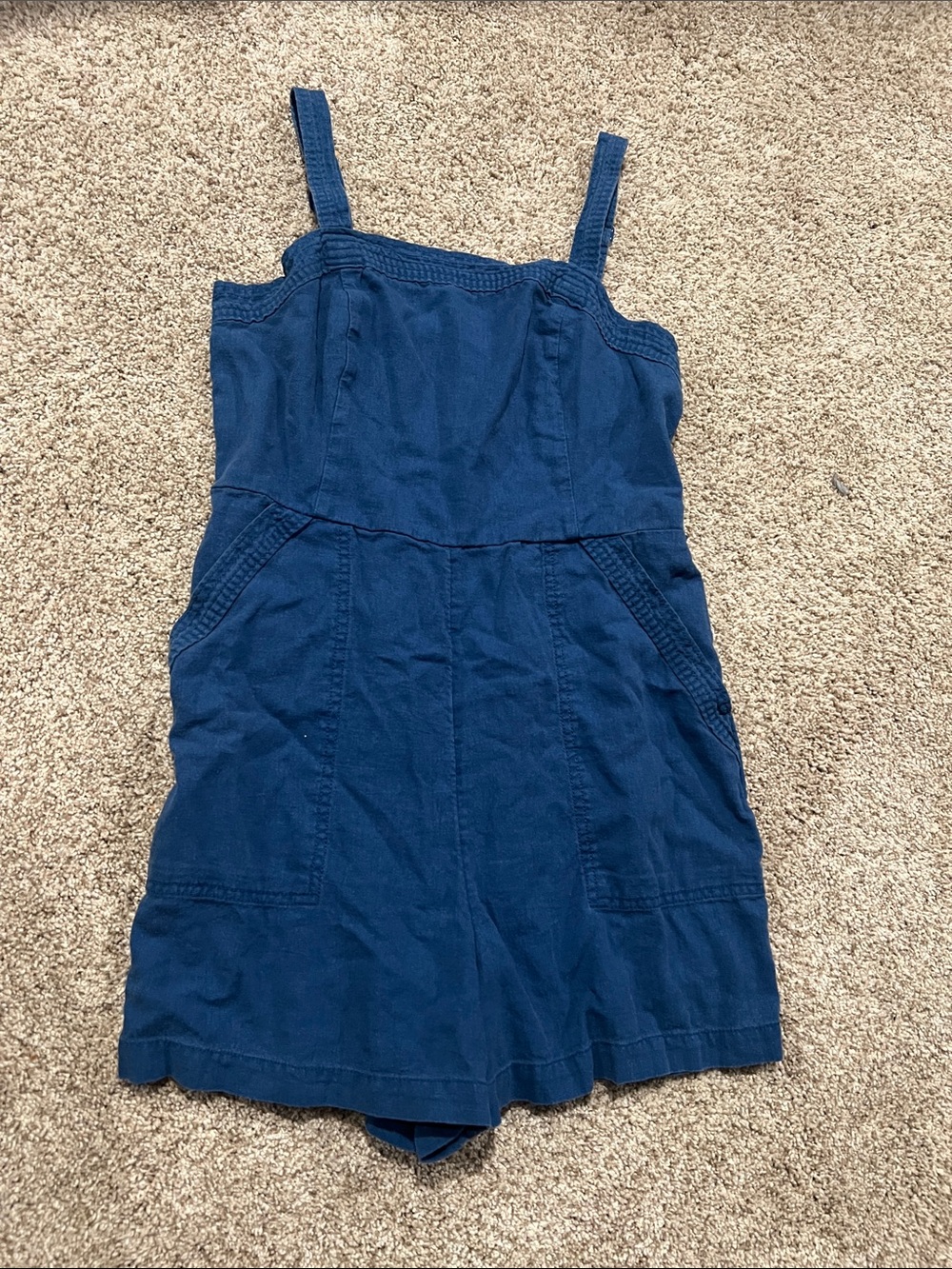 Old Navy Navy Blue Denim Romper